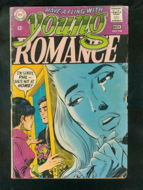 YOUNG ROMANCE #156 1968-DC ROMANCE- FR/G