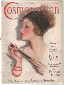Cosmopolitan 4/1923=Foster Good Gir art cover-Woodhouse-Terhune-Flagg-VG-
