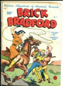 BRICK BRADFORD #7-ALEX SCHOMBURG COVER-western VG+ 