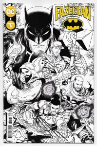 Batman Faze Clan #1 Tyler Kirkham 1:25 B&W Variant (DC, 2022) NM