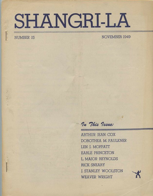 SHANGRI-LA #15 (LASFS Fanzine, November 1949) Rare Zine! Kaiser collection!