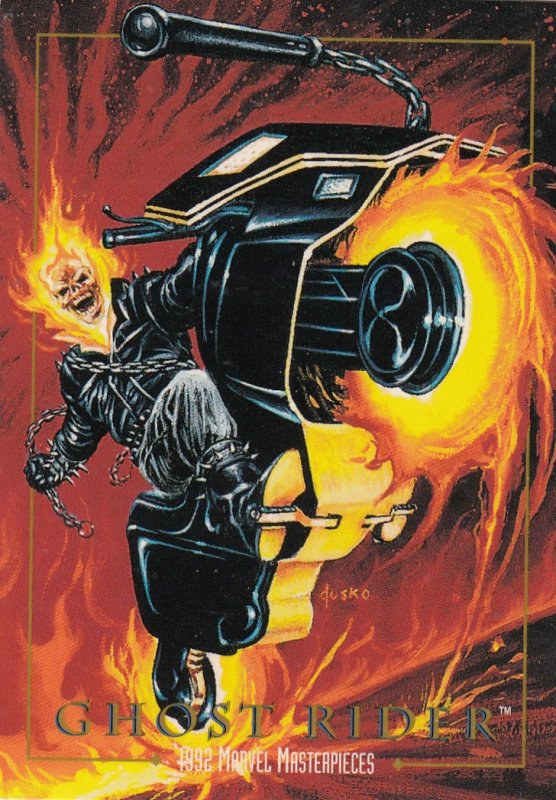 1992 SKYBOX MARVEL MASTERPIECE GHOST RIDER CARD #37