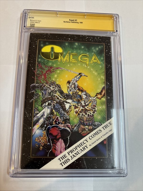 Faust (1989) # 1 (CGC 9.2 SS) Signed & Sketch Tim Vigil  • Northstar 1st Print