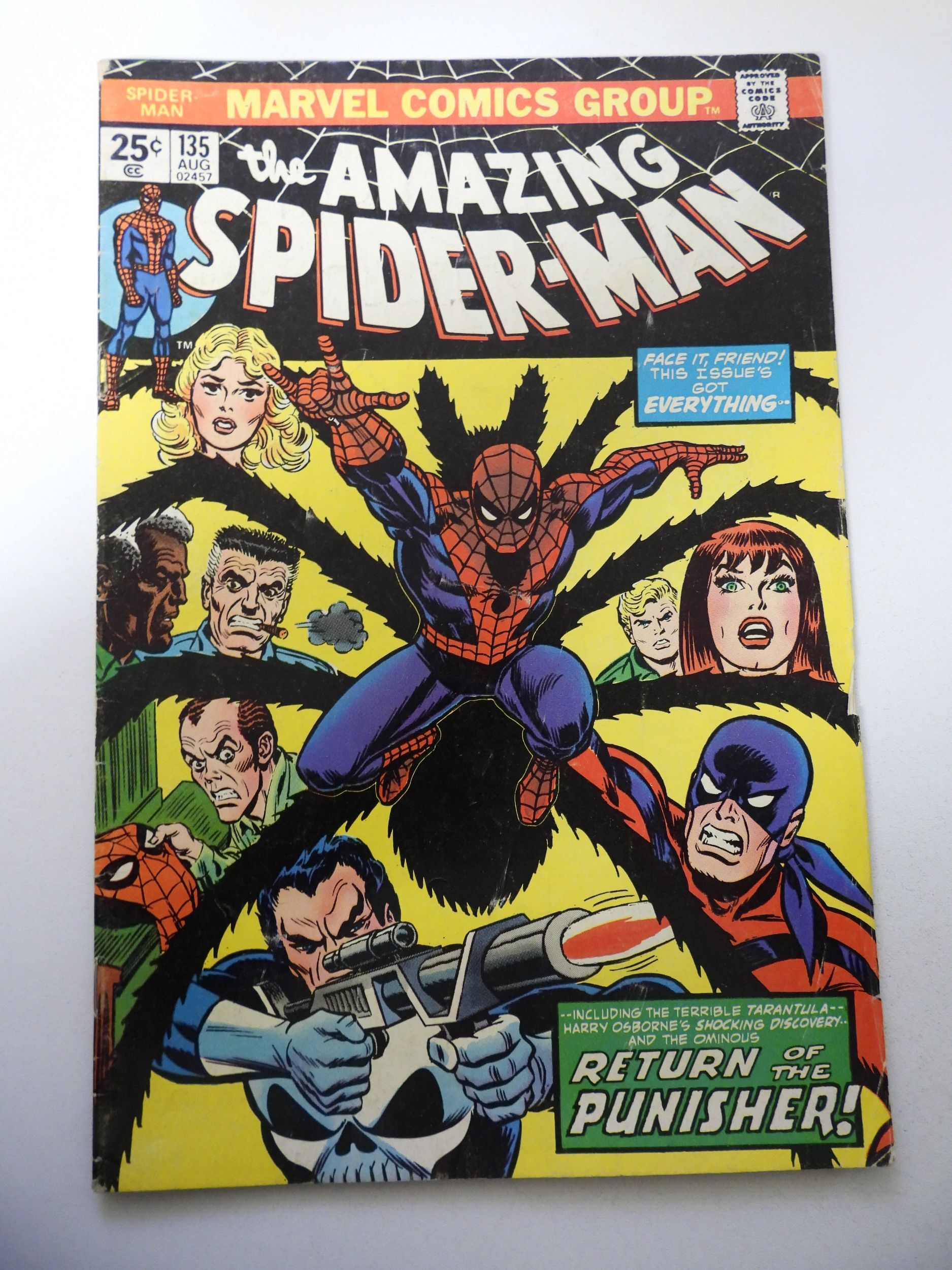 The Amazing SpiderMan 135 (1974) VG Condition MVS intact Comic