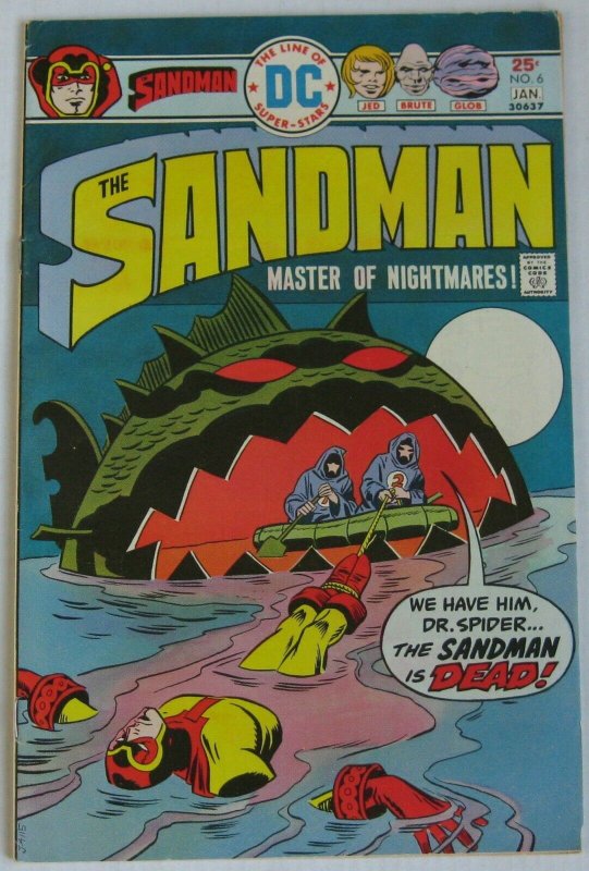 Sandman #6 (Dec-Jan 1975-76, DC Comics), FN-VFN condition (7.0), Kirby/Wood c/a