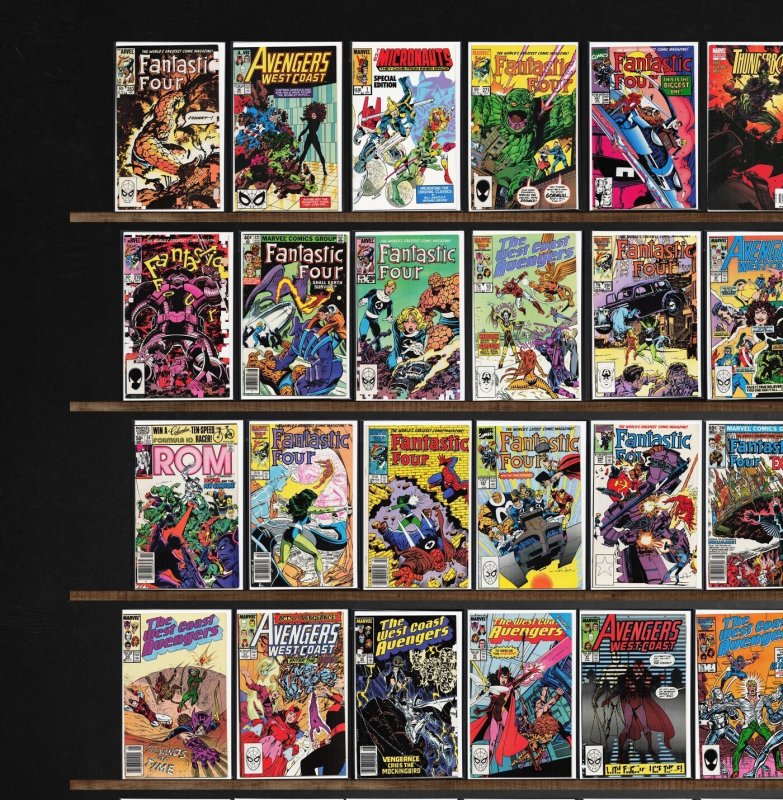 Huge Lot 140+ Comics with Fantastic Four, West Coast Avengers & More!