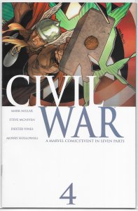 Civil War (vol. 1, 2006) #4 of 7 FN Millar/McNiven, Captain America, Falcon