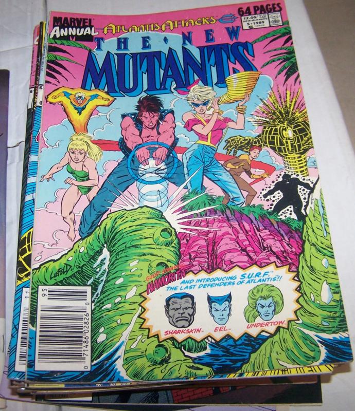 NEW MUTANTS ANNUAL  # 5 marvel  X MEN ATLANTIS ATTACKS RICTOR BOOM BOOM WARLOCK