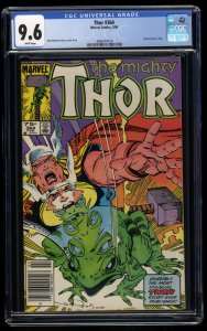 Thor #364 CGC NM+ 9.6 White Pages Newsstand Variant 1st Appearance Throg!