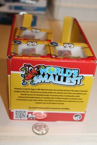 3 sealed Wacky Packages minis 3D Series 1 stickers & advertising display box HTF