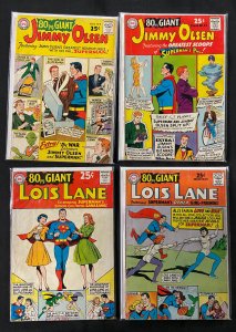 4 80 PAGE GIANT COMIC LOT JIMMY OLSEN #2, 13, LOIS LANE #3, 14 MOST VG OR BETTER