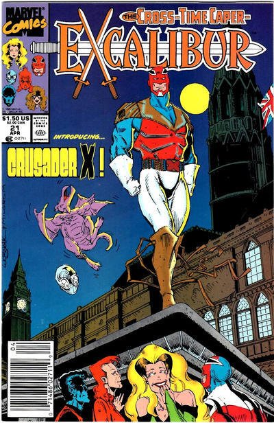 Excalibur #21 (Newsstand) VF ; Marvel | Chris Claremont Cross-Time Caper