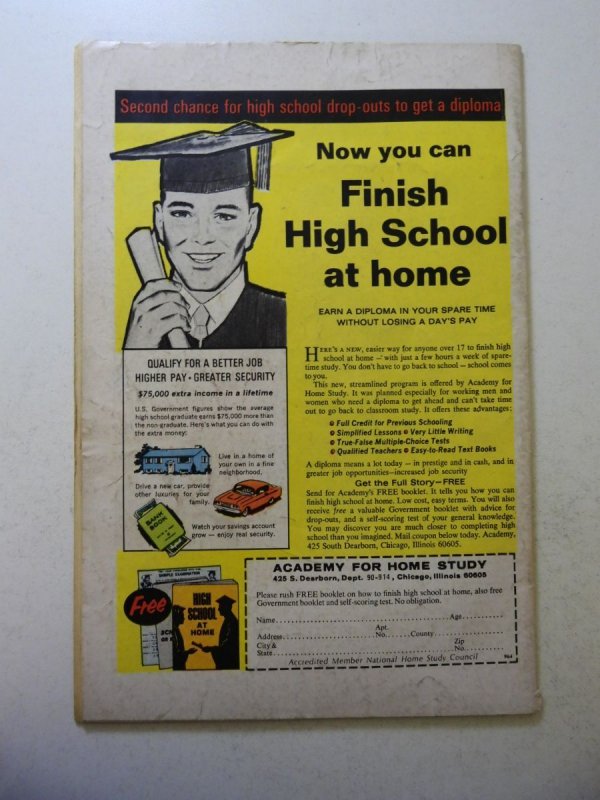 Thor #166 (1969) VG Condition 1/4 spine split