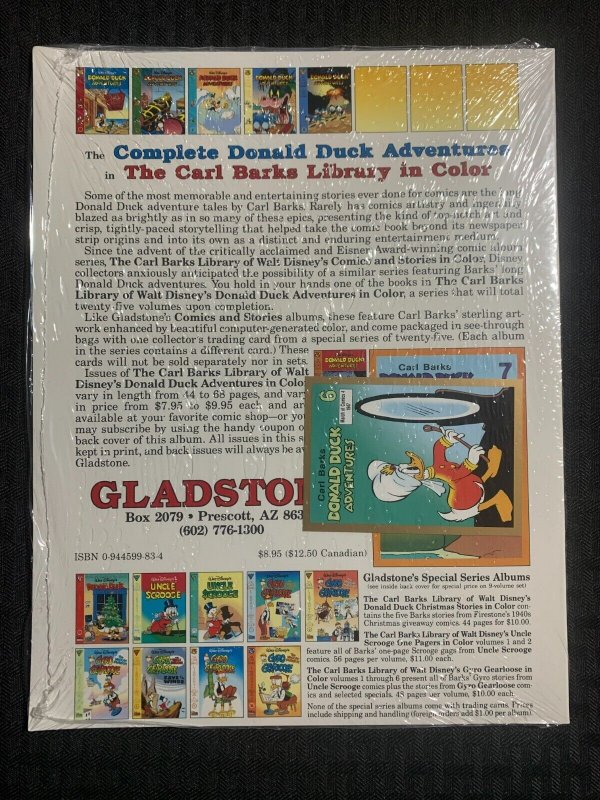 DONALD DUCK ADVENTURES Carl Barks Library #6 SC Gladstone SEALED w/ Card