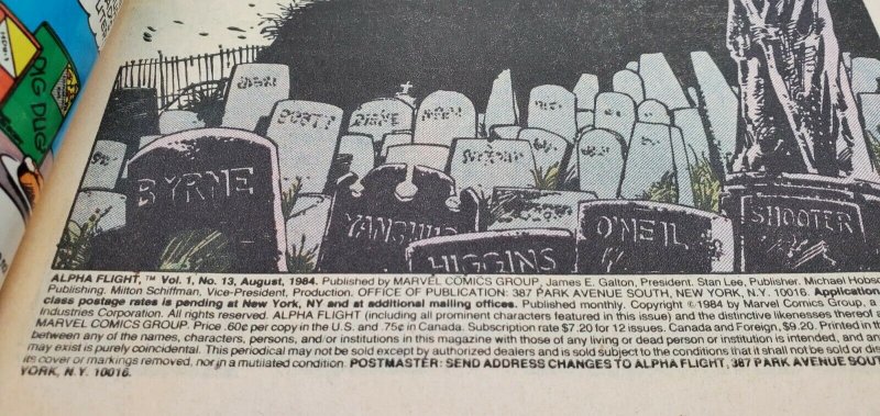 Alpha Flight #13 (1984) Wolverine Appearance, John Byrne, NM