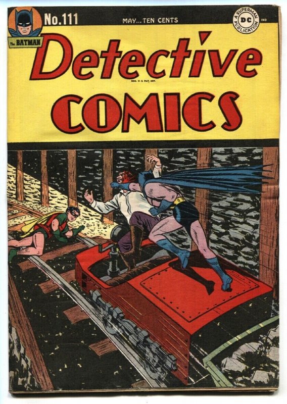 Detective #111 1946-DC-Batman-Robin cover-Golden-Age