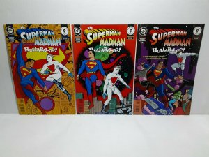 THE SUPERMAN MADMAN HULLABALOO #1, #2 AND #3 - COMPLETE SET - FREE SHIPPING!