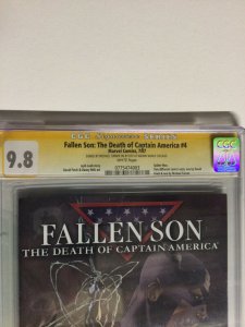 Fallen Son The Death Of Captain America 4 CGC 9.8 Signed by Michael Turner