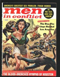 Men in Conflict #7  8/1962-Clarence Doore spicy babe cover-Vice-exploitation-...