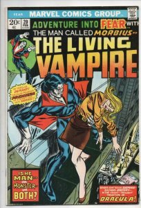 FEAR #20, Adventure into Fear,  VF+, Morbius the Vampire,1970, more in store