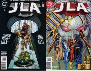 JLA (1997) 8-9  Grant Morrison  JLA vs the KEY !