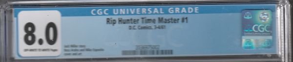Rip Hunter Time Master cgc #1 (Apr-61) VF/NM High-Grade Rip Hunter, Jeff, Bonnie