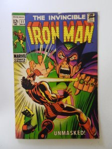 Iron Man #11 (1969) VG/FN condition ink on cover