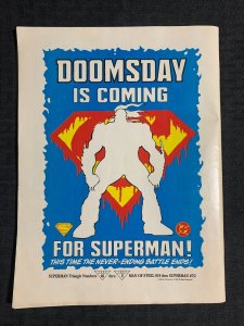 1992 COMICS VALUES MONTHLY Magazine #2 FN 6.0 Superman Memorial with Poster
