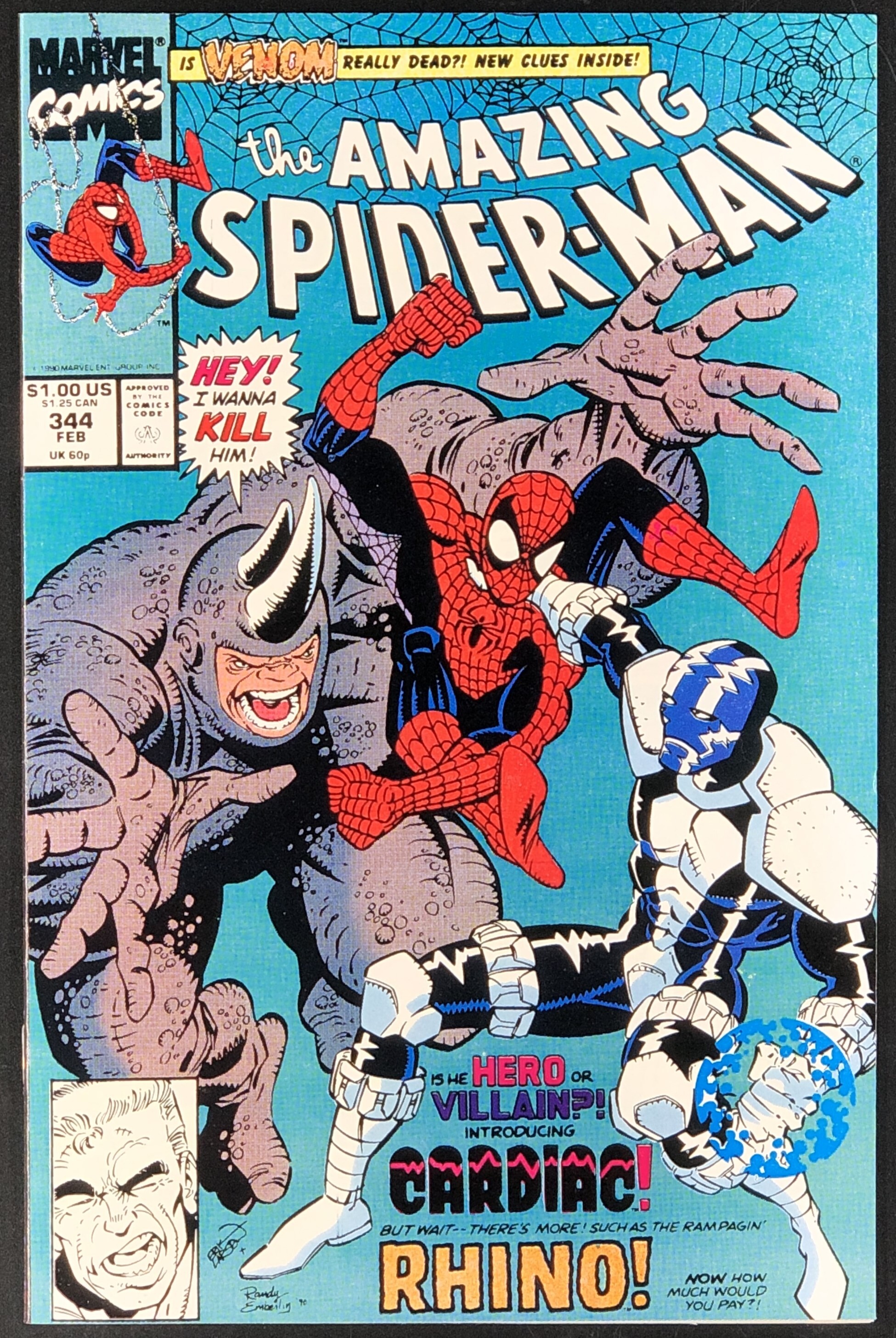 The Amazing Spider-Man #344 Direct Edition (1991) NM 1st Cletus Kasady ...