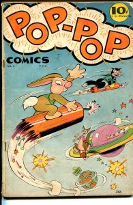 Pop-Pop #1 1945-!st issue-fireworks cover-sci-fi humor-WWII era-VG