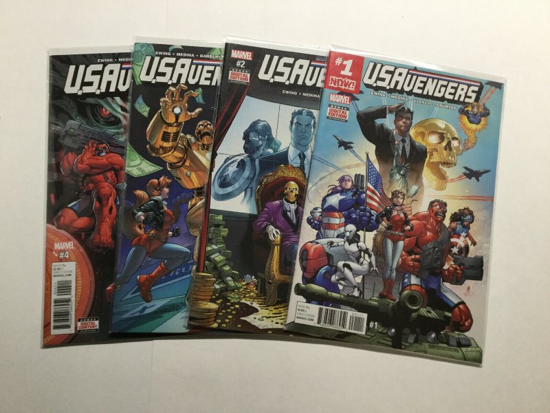 USAvengers 1-4 1 2 3 4 Lot Run Set Near Mint Nm Marvel