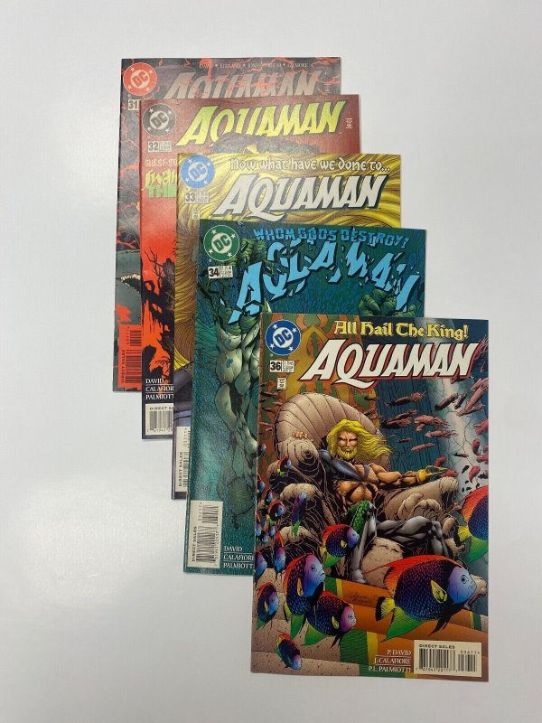 5 Aquaman DC COMICS #31 32 33 34 36 18 KM4