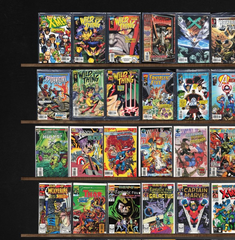 Huge Lot 140+ Comics with What If...?, Wolverine, Mutant X, Wild Thing & More!