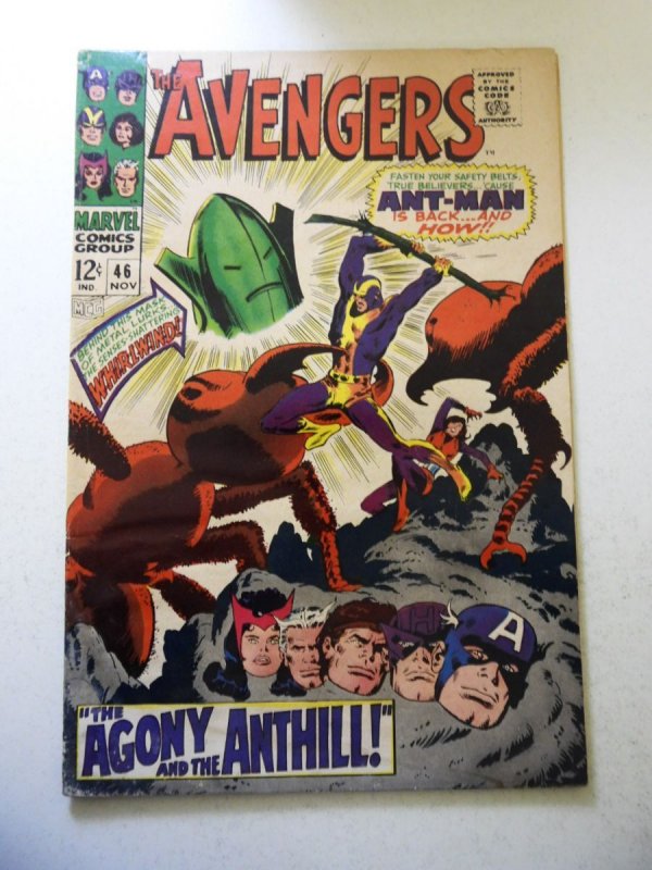 The Avengers #46 (1967) GD/VG Condition moisture stains, rusty bottom staple