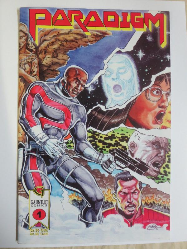 Paradigm #1 (Caliber Gauntlet 1994) Gritty Heroes Georges Jeanty Autographed