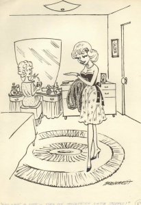 Beautiful Babe Had a great Date - Humorama 1964 art by Glenn Bernhardt