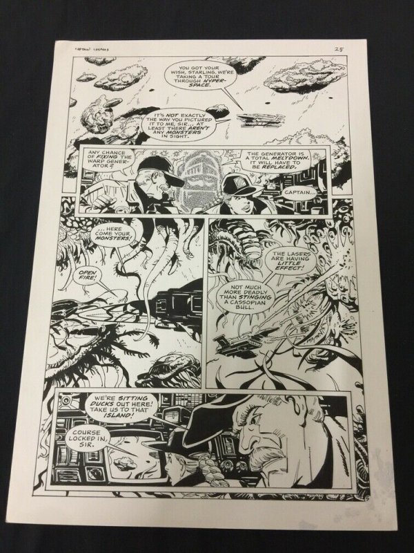 Captain Cosmos Page 25 Original Art Joe Stanton Nicola Cuti Space Opera