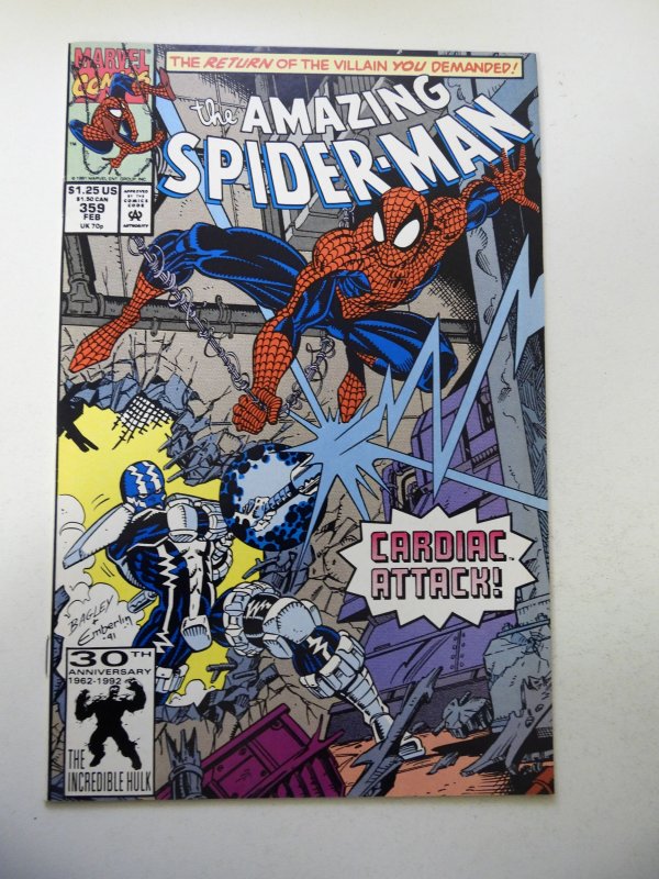 The Amazing Spider-Man #359 1st Cameo App of Carnage! VF Condition