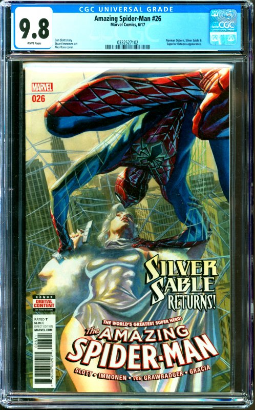 Amazing Spider-Man #26 CGC Graded 9.8 Norman Osborn, Silver Sable & Superior ...