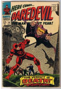 DAREDEVIL #20, VG, Gene Colan, Man w/out Fear, 1964, more DD in store