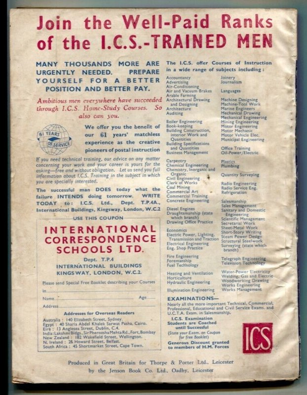 Horror Stories Pulp #3 1940- weird menace cover- British edition