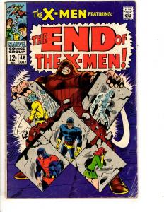 (Uncanny) X-Men # 46 FN Marvel Comic Book Sentinels Iceman Beast Cyclops CR54B