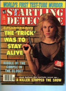 STARTLING DETECTIVE-01/1988-WORLD'S FIRST TEST TUBE MURDER-RIDDLE OF THE CO VG