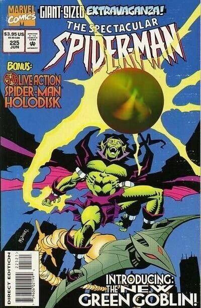 SPECTACULAR SPIDER-MAN VOL. 1 #225 KEY ISSUE NEW GREEN GOBLIN - HOLODISC