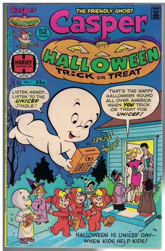 CASPER HALLOWEEN TRICK OR TREAT 1 VG Jan. 1976