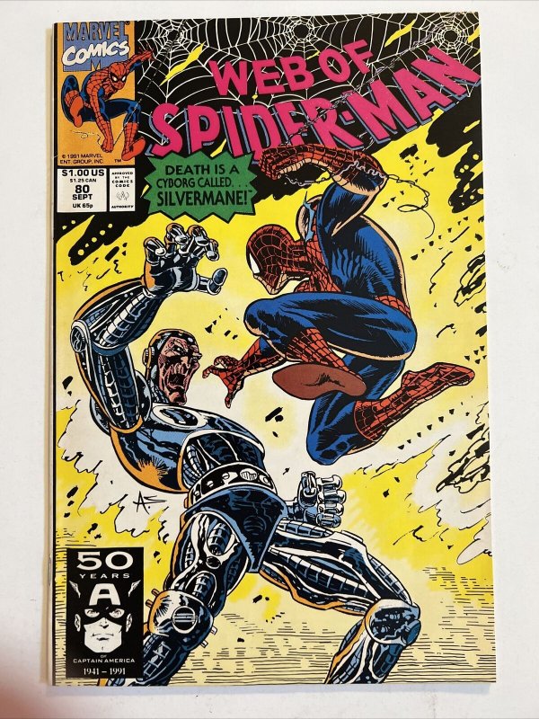 4 Web of Spider-Man #80 96 98 100 Foil Cover Iron Spider-Man Suit Marvel Comics 