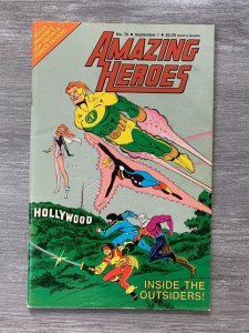 1985 AMAZING HEROES Comic Magazine #78 VG/FN 5.0 Inside the Outsiders