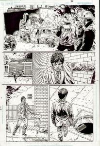 GLENN FABRY original art, CHURCH of HELL #3, Pg 20, 11 x 17, 2009, Fireman