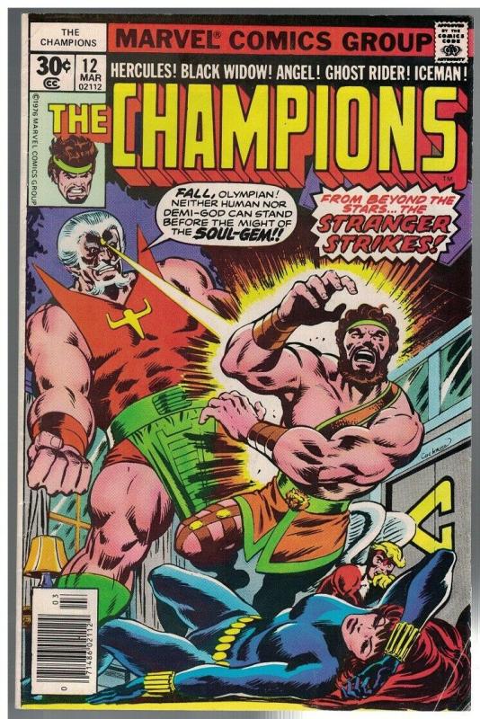 CHAMPIONS 12 VG-F Mar.1977 Hercules, Black Widow, Angel