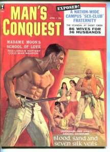 MAN'S CONQUEST-APR-1959-PULP THRILLS-FOREIGN LEGION-DANE ARDEN CHEESECAKE-vf